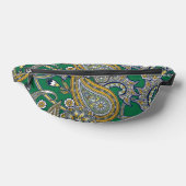 Emerald Gold Paisley Two-Sided Print Fanny-Pack ファニーパック (レイダウン)