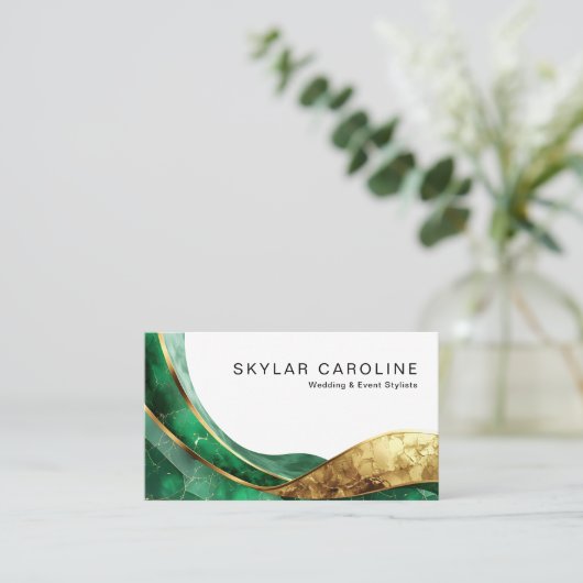 Emerald Gold Wedding and Event Stylists 名刺 (スタンド正面)