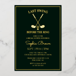 Emerald Golf Bridal Shower 箔招待状