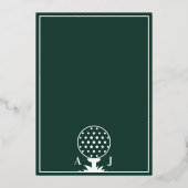 Emerald Golf Wedding 箔招待状 (裏面)