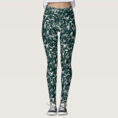 Emerald Green Abstract Leggings  レギンス (正面)