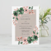 Emerald Green Alluring Botanical Wedding 招待状 (スタンド正面)