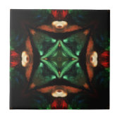 Emerald green amber gorgeous geometric art タイル (正面)