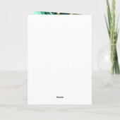 Emerald Green and Gold Marble Agate Birthday Party カード (裏面)