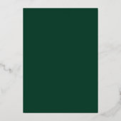 Emerald Green And gold Wedding We do 箔招待状 (裏面)
