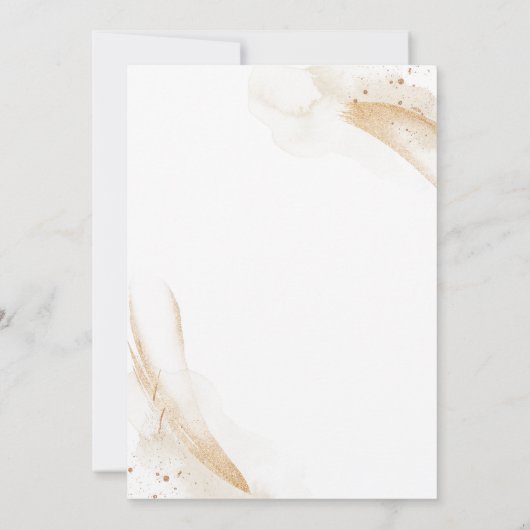 Emerald Green and White Rose Floral BUDGET 招待状 (裏面)