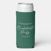 Emerald Green Bachelorette Party Personalized スリム缶クーラー (Seltzer正面)