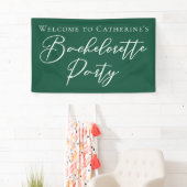 Emerald Green Bachelorette Party Personalized 横断幕 (インサイチュ)