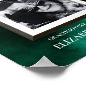 Emerald Green Deceased Reserved Seat Sign  ポスター (角)