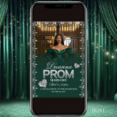Emerald Green Elegant Prom Send-Off Invitation 招待状