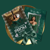 Emerald Green Elegant Prom Send-Off Invitation 招待状