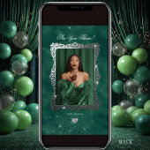 Emerald Green Elegant Prom Send-Off Invitation 招待状