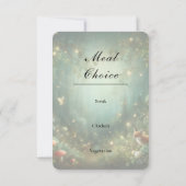 Emerald Green Enchanted Forest Wedding  出欠カード (裏面)