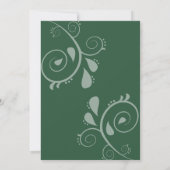 Emerald Green Enchanted Forest Wedding 招待状 (裏面)