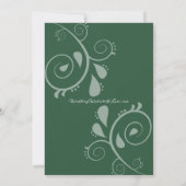 Emerald Green Enchanted Forest Wedding 招待状 (裏面)