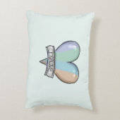 Emerald Green Figaro accent pillow アクセントクッション (裏面(縦))