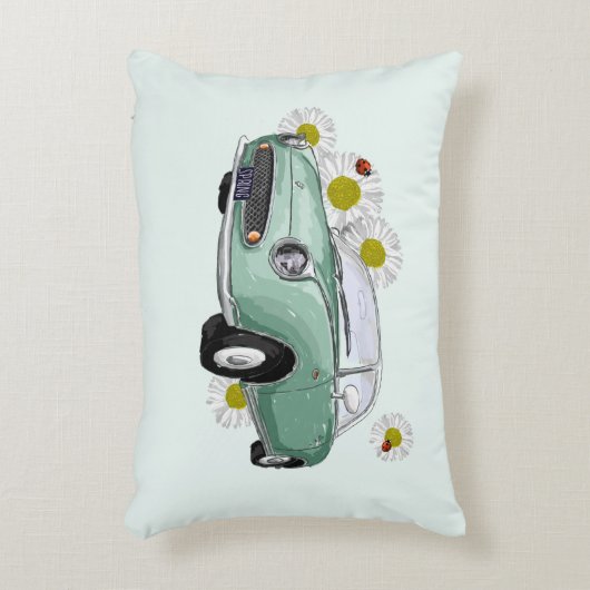 Emerald Green Figaro accent pillow アクセントクッション (正面(垂直))