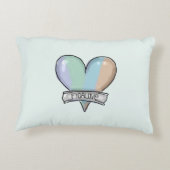 Emerald Green Figaro accent pillow アクセントクッション (裏面)