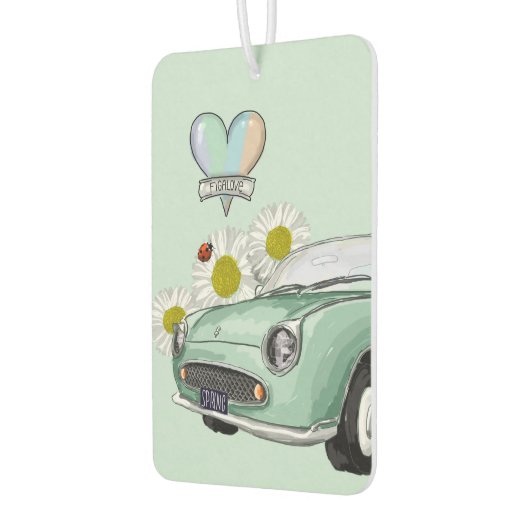 Emerald Green Figaro air freshener カーエアーフレッシュナー (左)