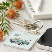Emerald Green Figaro key chain キーホルダー (正面右)