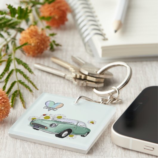Emerald Green Figaro key chain キーホルダー (正面右)