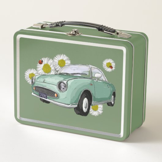 Emerald Green Figaro lunch box メタルランチボックス (正面)