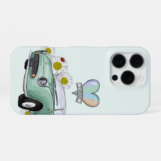 Emerald Green Figaro phone case - telefoonhoesje iPhoneケース (裏面横)