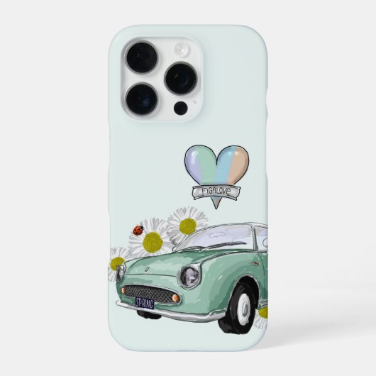 Emerald Green Figaro phone case - telefoonhoesje iPhoneケース (裏面)