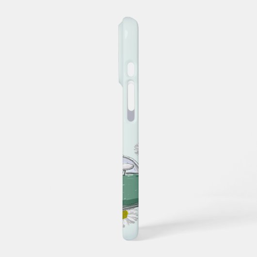 Emerald Green Figaro phone case - telefoonhoesje iPhoneケース (左側面)