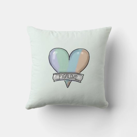 Emerald Green Figaro pillow クッション (裏面)