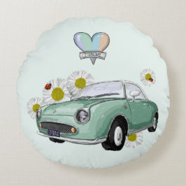 Emerald Green Figaro round pillow ラウンドクッション