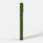 EMERALD GREEN FLORAL MONOGRAM LETTER C デザイン iPhoneケース (右側面)