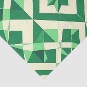 Emerald Green Geometric Star Pattern 薄葉紙 (詳細)