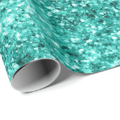 Emerald Green Glitter Birthday ラッピングペーパー (ロールコーナー)