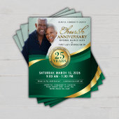 Emerald Green & Gold Church Anniversary Flyer チラシ