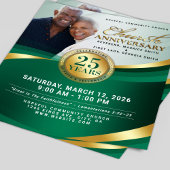 Emerald Green & Gold Church Anniversary Flyer チラシ