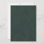 Emerald Green & Gold Elegant Wedding Invitation 招待状 (裏面)