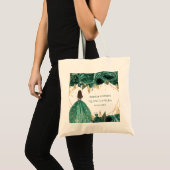 Emerald Green Gold Floral Princess Quinceanera   トートバッグ (正面(商品))