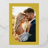 Emerald Green & Gold Gatsby Art Deco Wedding 箔招待状 (裏面)