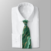 Emerald Green Gold Glitter Neck Tie ネクタイ (タイ)