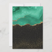 Emerald Green Gold Glitter  Watercolor 招待状 (裏面)