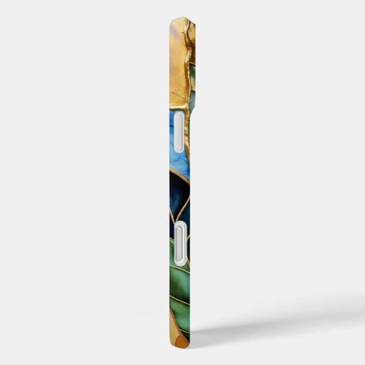 Emerald Green Gold Leaf Aesthetic Phone Case Case-Mate iPhoneケース (裏面 / 右)