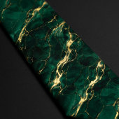 Emerald Green & Gold Marble ネクタイ