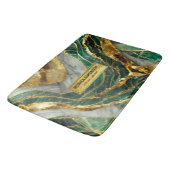 Emerald Green Gold Marble Metallic Luxury Geode バスマット (アングル)