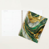 Emerald Green Gold Marble Metallic Luxury Geode プランナー手帳 (ディスプレー)