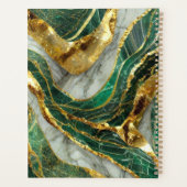 Emerald Green Gold Marble Metallic Luxury Geode プランナー手帳 (裏面)