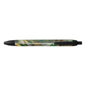 Emerald Green Gold Marble Metallic Luxury Geode 黒ボールペン (裏面)