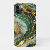 Emerald Green Gold Marble Metallic Luxury Geode Case-Mate iPhoneケース (裏)
