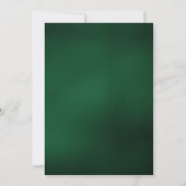 Emerald Green Gold Marble Wedding Save The Date 招待状 (裏面)