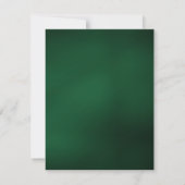 Emerald Green Gold Marble White Wedding RSVP Card (裏面)